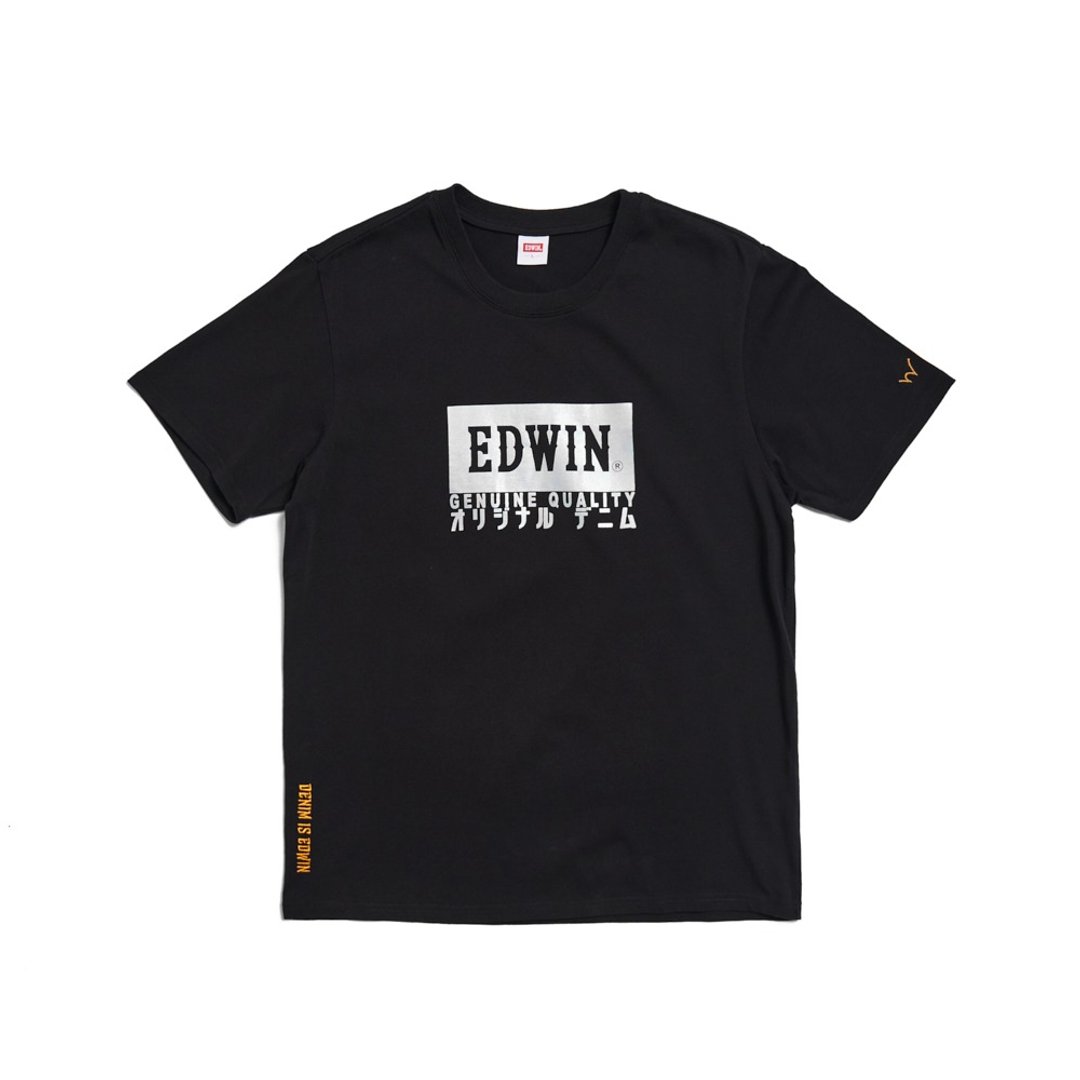 EDWIN 男装 雷射箔印花短袖 T 恤 (黑色) #上衣 - 男装上衣/T 恤 - 棉 黑色