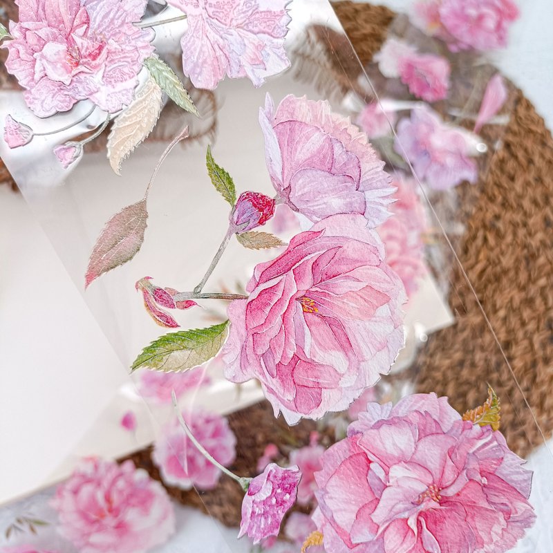 櫻花 / 裝飾膠帶 - 纸胶带 - 塑料 多色