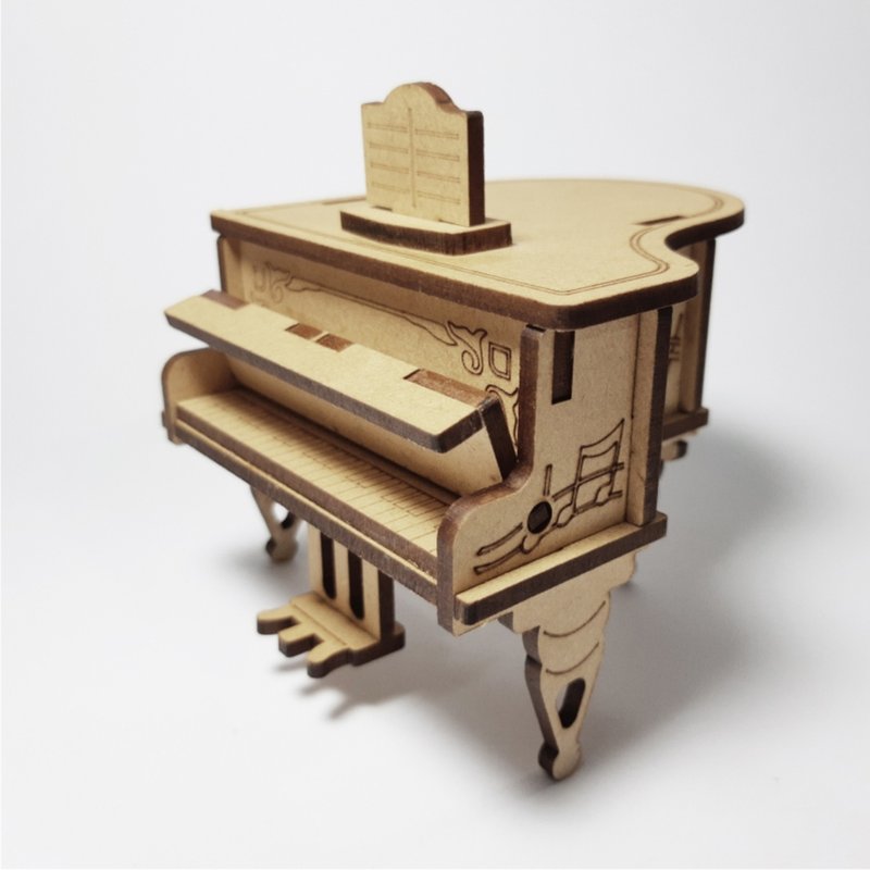 DIY浪漫钢琴音乐盒 - 木工/竹艺/纸艺 - 木头 卡其色