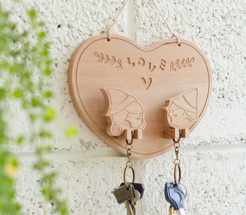 木偶奇寓挂版┇山毛榉木制 - 钥匙链/钥匙包 - 木头 