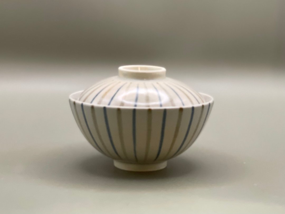 附盖饭碗 Mugiwarate 10cm - 碗 - 陶 灰色