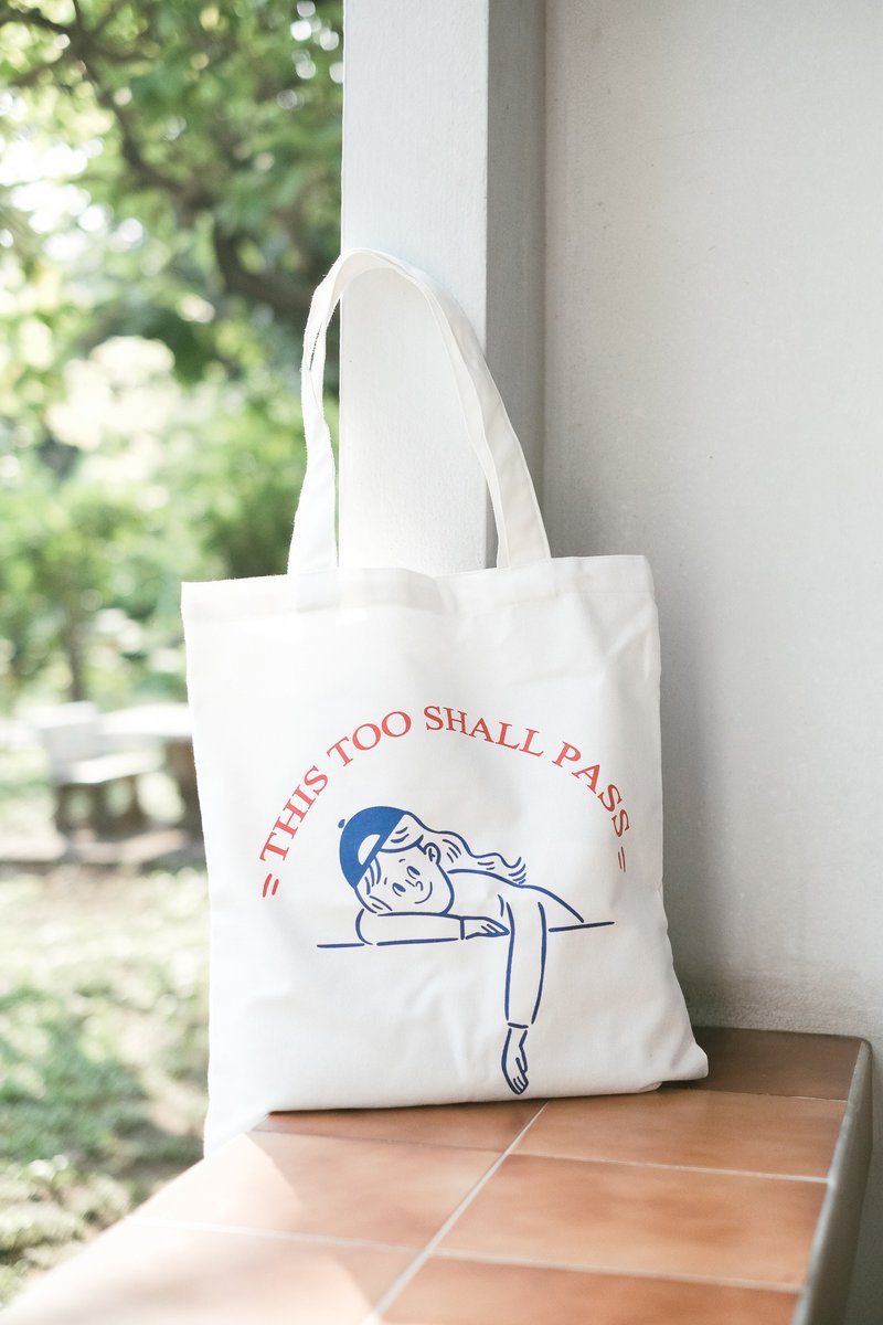Tote Bag : This too shall pass - 手提包/手提袋 - 聚酯纤维 白色