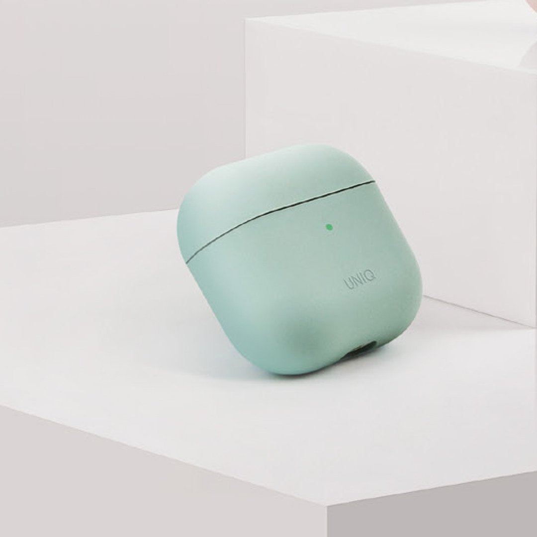 AirPods 3/4 代 Lino简约液态硅胶蓝牙耳机保护套-绿色 - 手机配件 - 硅胶 绿色