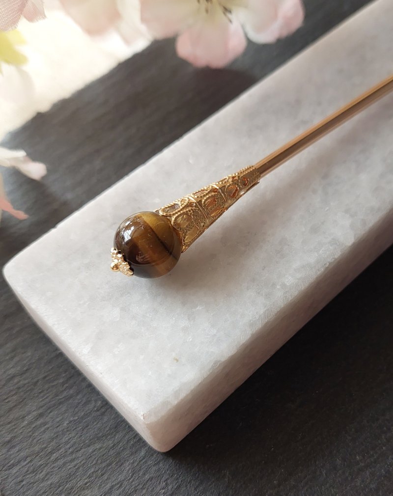 拢云阁      古典气质水晶玉石单珠簪 - 发饰 - 水晶 多色