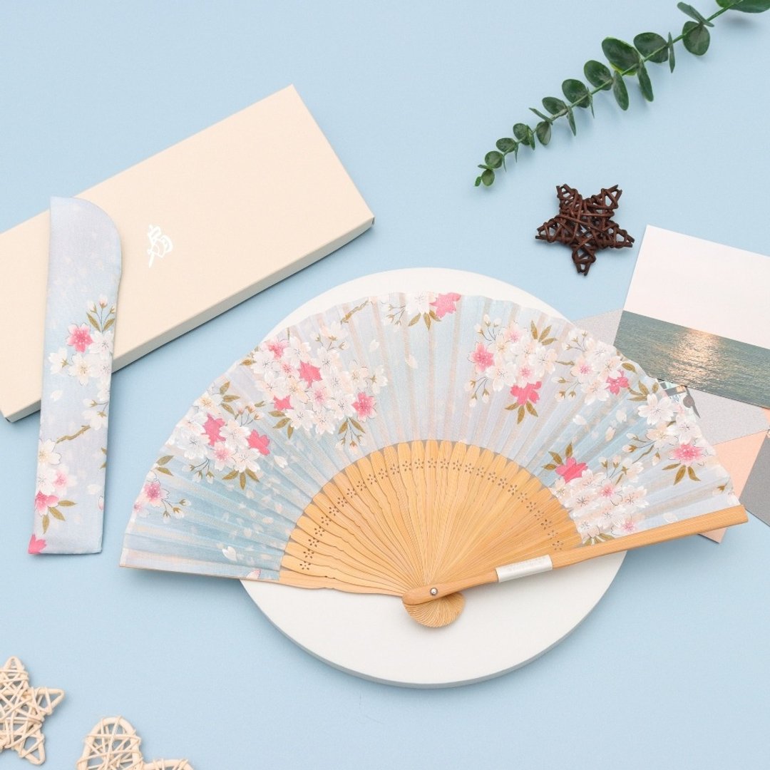 京都樱花系列扇子-樱乃(水色) - 扇子 - 其他材质 