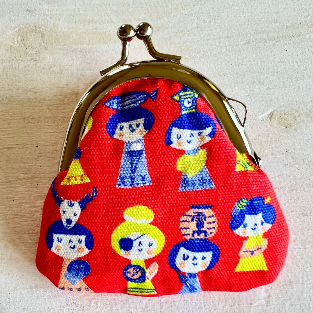 旅するこけしちゃん 零钱包 - 零钱包 - 棉 红色