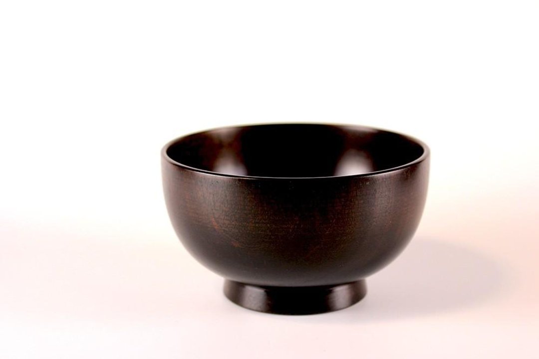 10.6cm cherry blossom bowl black slide - 碗 - 木头 黑色