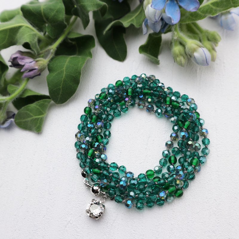 Wrap Bracelet (Green Mix) - 手链/手环 - 玻璃 绿色