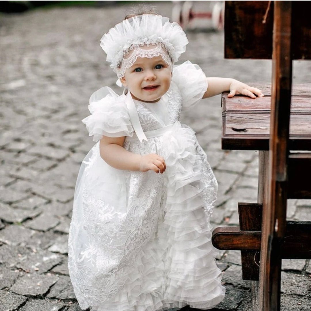 Ivory outfit: dress, headband, shoes, blanket, candles decorations,bag for curly - 童装礼服/连衣裙 - 其他材质 