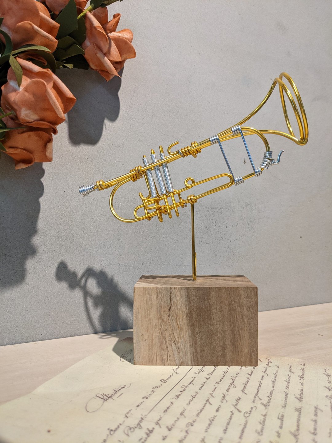 Wire lover 台湾手作铝线职人Wire lover 中型摆饰小号Trumpet - 摆饰 - 铝合金 
