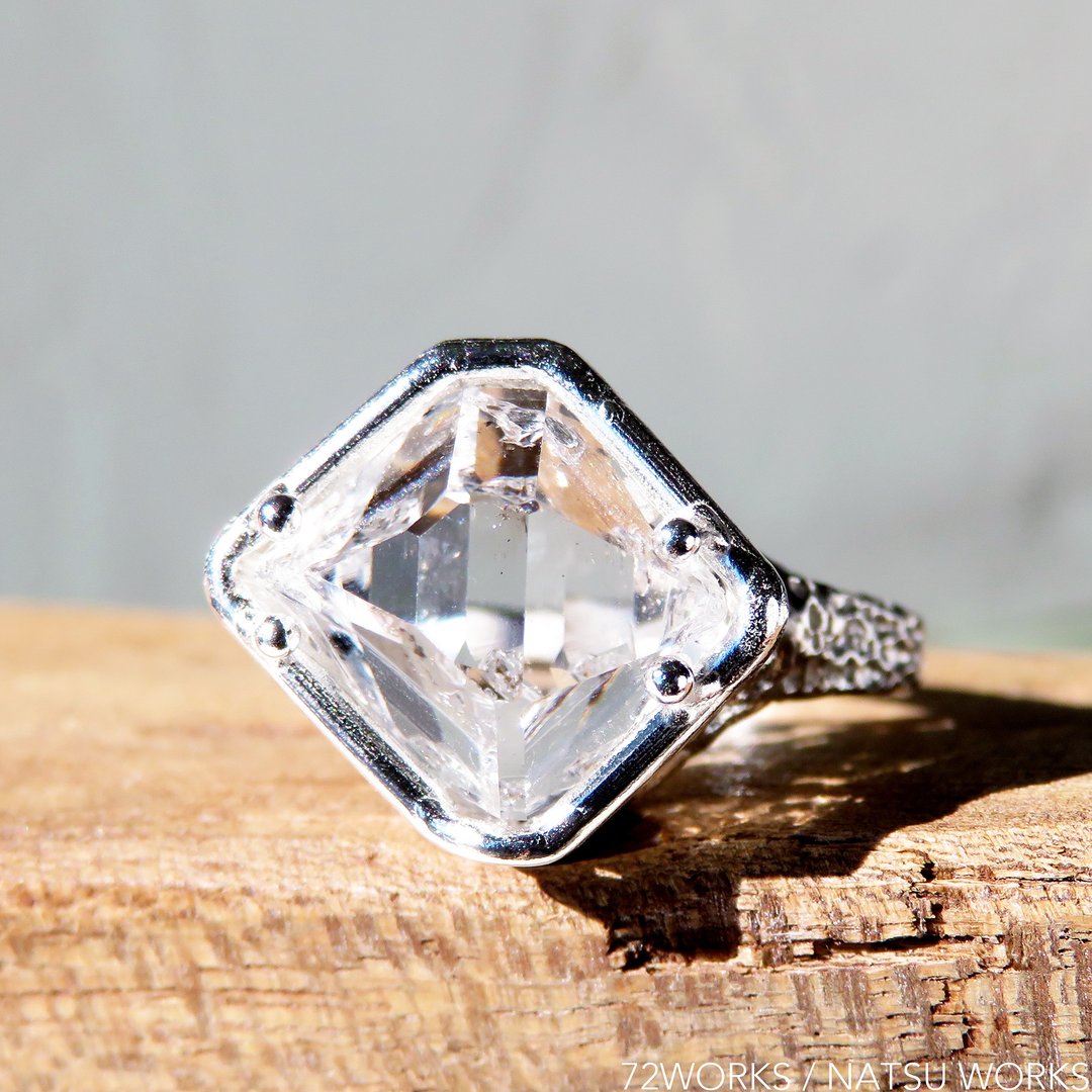 Herkimer Diamond Ring - 戒指 - 宝石 透明