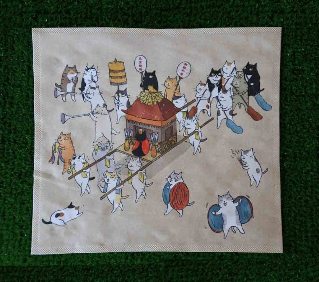 3猫小铺万用擦拭布~疯猫祖(插画家:猫小姐) - 其他 - 聚酯纤维 