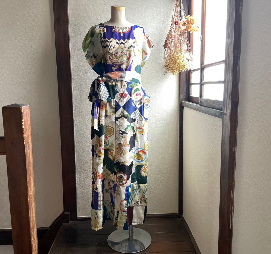 男童和服改造连身洋装 - 洋装/连衣裙 - 其他材质 蓝色