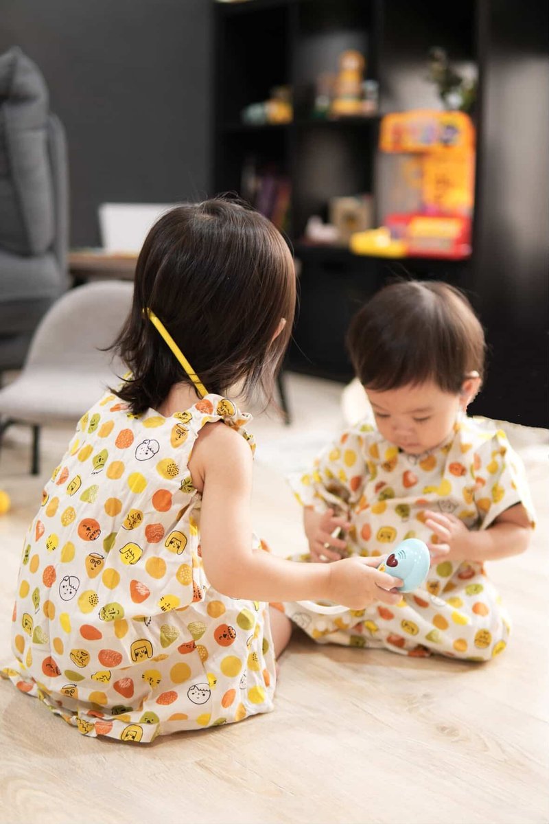 儿童连身甚平-小脸 - 包屁衣/连体衣 - 棉．麻 