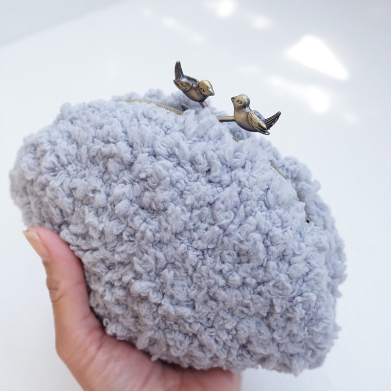 Ba-ba (m) 钩针编织小包 No.C1705 - 化妆包/杂物包 - 其他材质 灰色