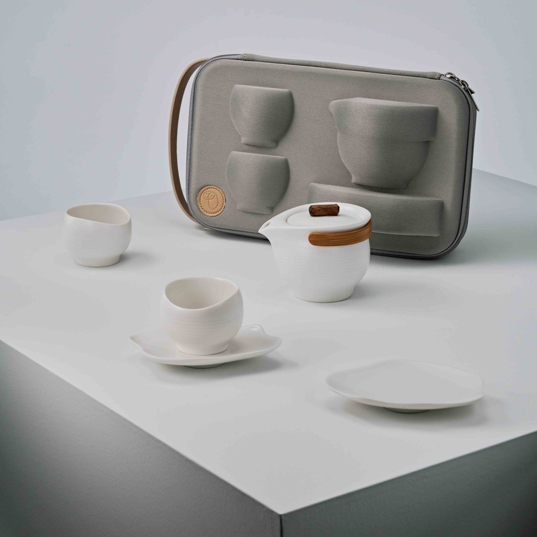 逸II│Leisure II - 旅行茶具(五件组) - 茶具/茶杯 - 瓷 白色