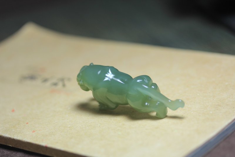 【虎符】虎符/天然和田玉手玩件/小摆件/手把件/珠宝饰品 - 摆饰 - 玉石 绿色