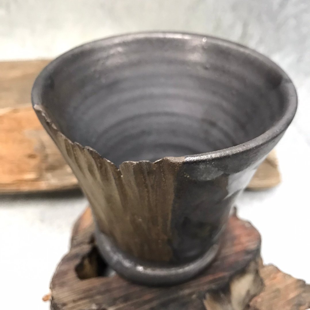 黑金奢华手工盆//HX杯型中小品 - 植栽/盆栽 - 陶 黑色