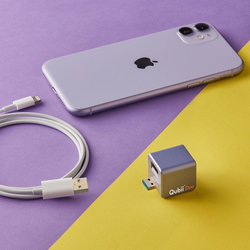 Maktar QubiiDuo USB-A 备份豆腐 紫色 自动备份 手机备份首选 - U盘 - 塑料 紫色