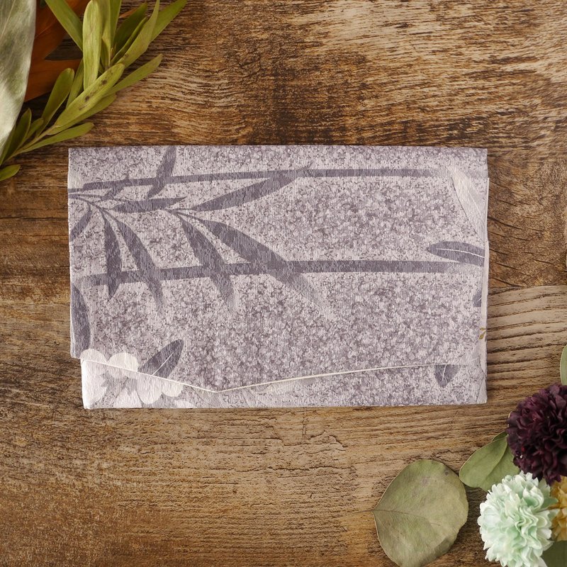 Fukusa Kimono Fukusa Flower Pattern C that wraps your heart - 红包/春联 - 棉．麻 紫色