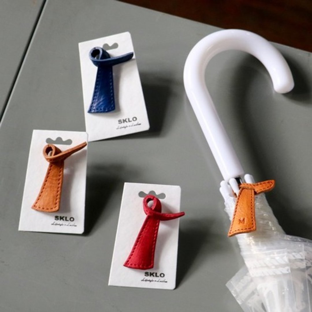 Leather umbrella tag (with free initial engraving) - 雨伞/雨衣 - 真皮 