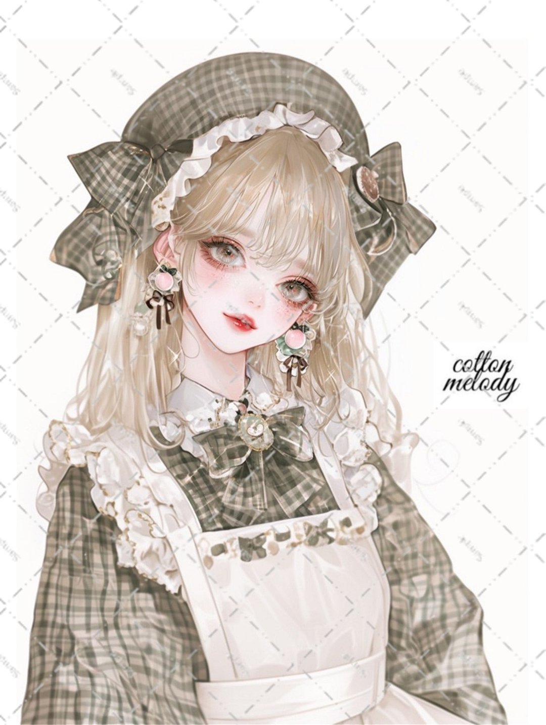 [限定] 原创贴纸编号PM69 // 与 nene Patisserie Melody 合作的人物贴纸 cottonmelody - 贴纸 - 纸 