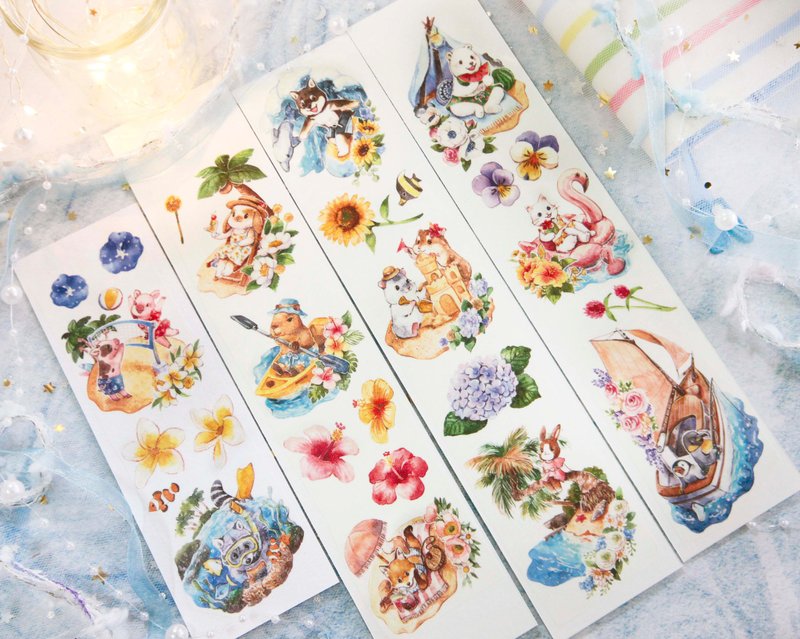 夏日派对-5cm纸胶带-水晶油墨 - 纸胶带 - 纸 多色