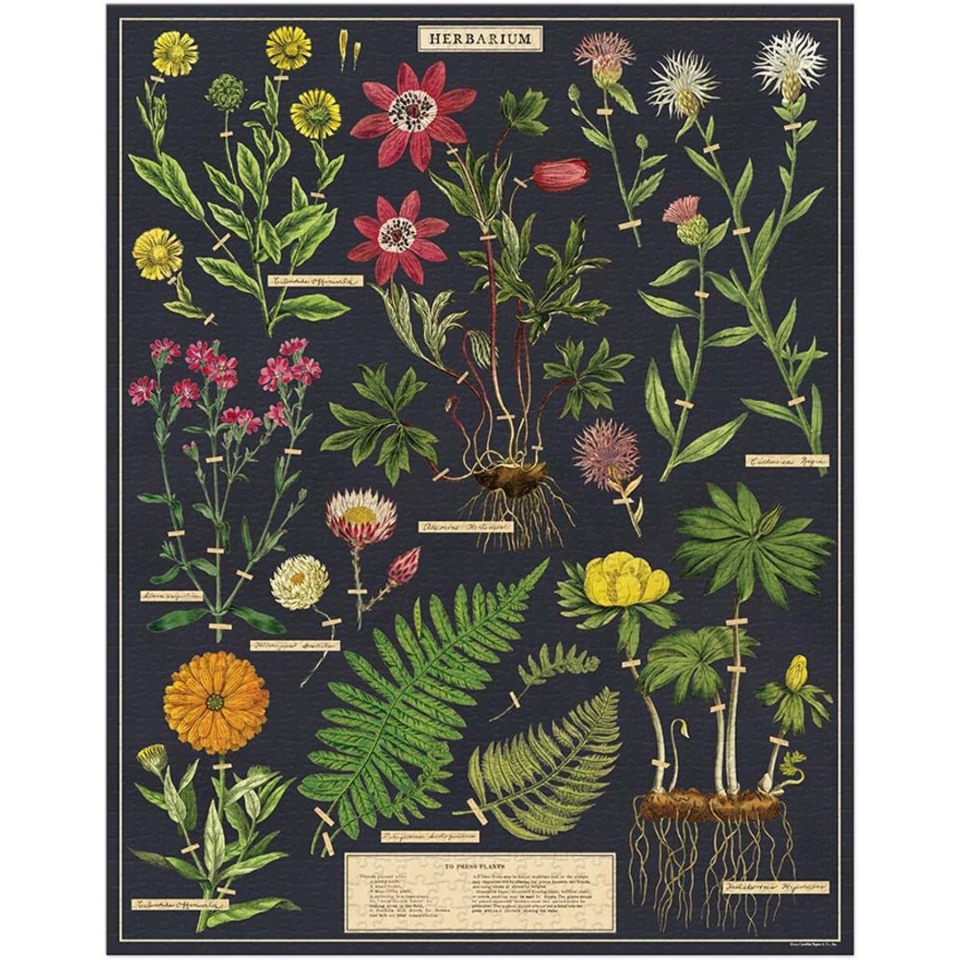 Cavallini & Co.  圆罐1000片拼图_植物图鉴 - 拼图 - 纸 多色