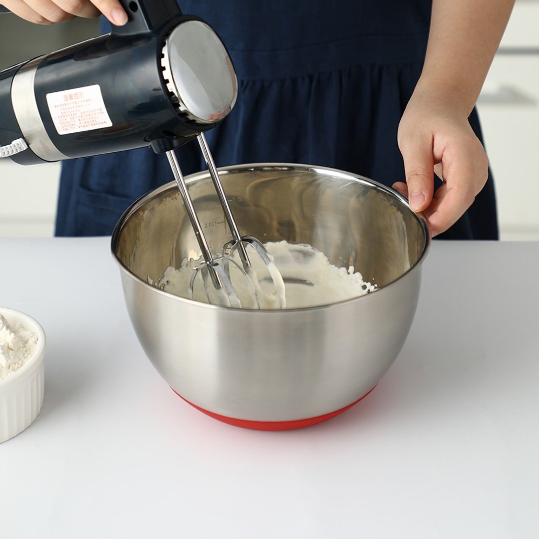 日本霜山 304不锈钢止滑深型搅拌盆/料理盆-2.5L - 厨房用具 - 不锈钢 银色