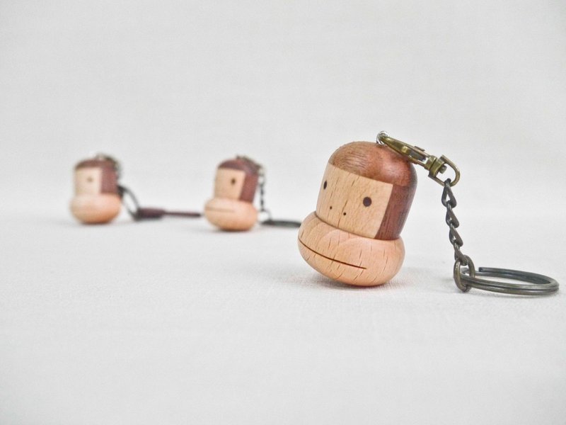 甩甩猴 钥匙圈 - 钥匙链/钥匙包 - 木头 咖啡色