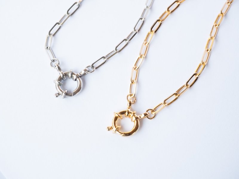 Paper Clip 链式项链 - 项链 - 纯银 