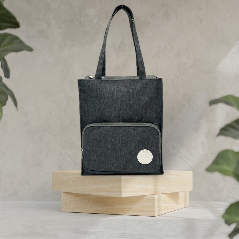 Soin Sewing 所以相缝 - 好好读书书袋-银河灰 - 手提包/手提袋 - 聚酯纤维 灰色