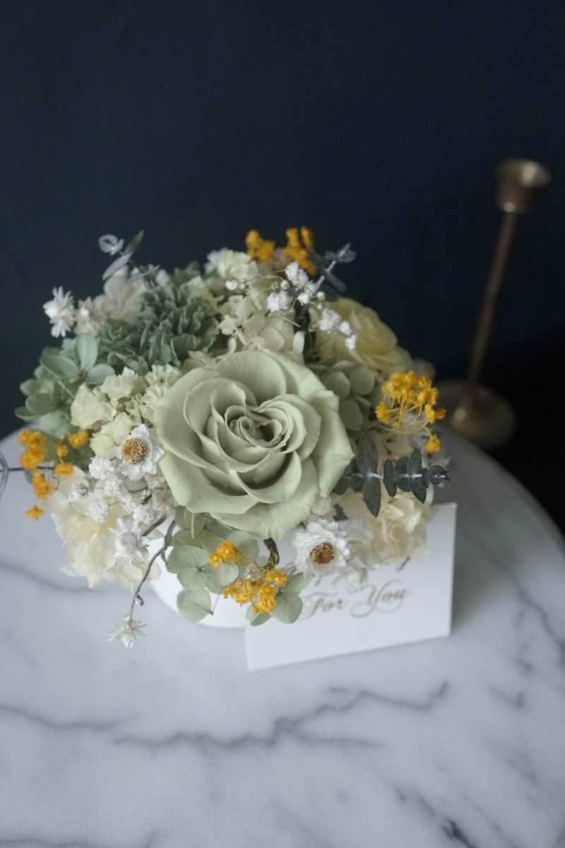 母亲节花礼精选花礼【恬静绿光】绿色系永生玫瑰/不凋花干M - 植栽/盆栽 - 植物．花 绿色