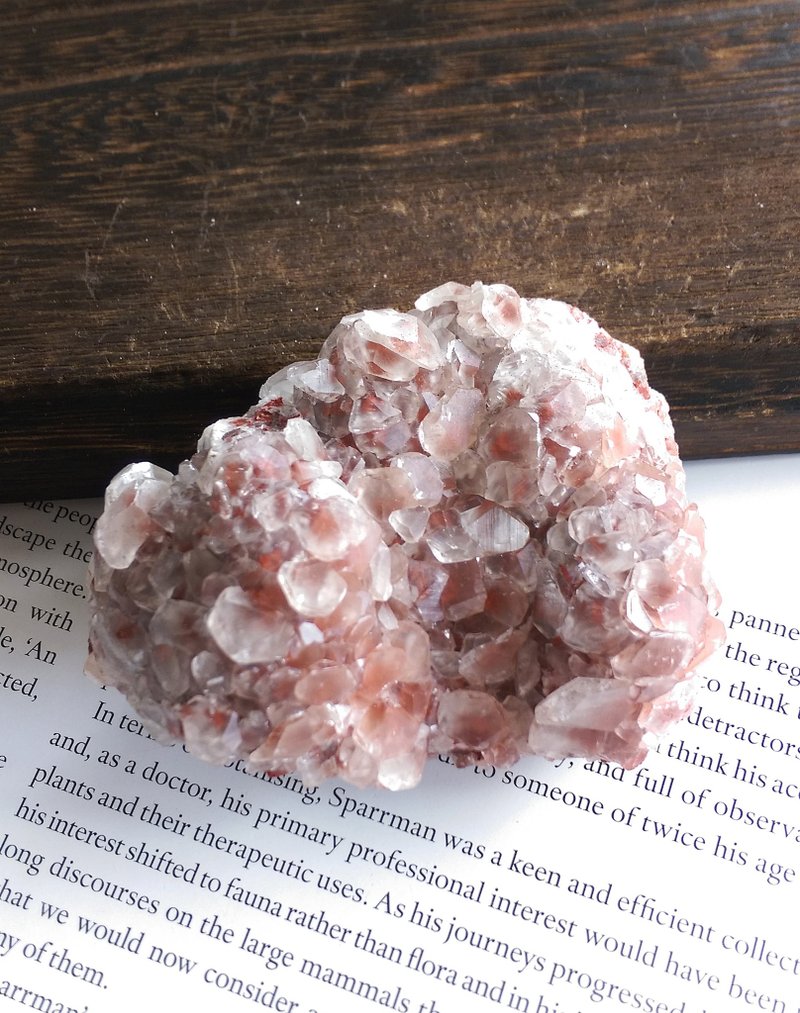 Calcite 湖北产地 红方解石 奔驰方解石 二次结晶 天然矿石 原矿 - 摆饰 - 其他材质 