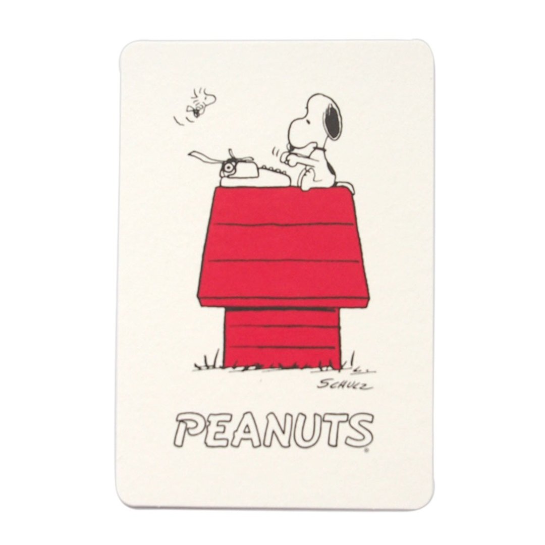 Snoopy日本明信片(加厚版) 红屋上打字【Hallmark-Peanuts多用途 - 卡片/明信片 - 纸 白色