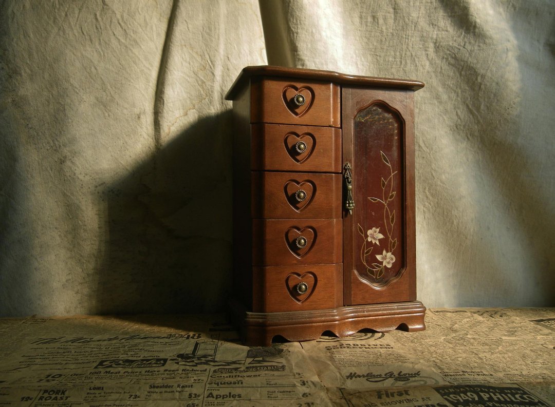 【老时光 OLD-TIME】早期台湾制珠宝柜 - 收纳用品 - 其他材质 多色