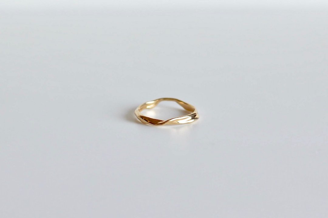K18 ring water ring - 戒指 - 宝石 金色