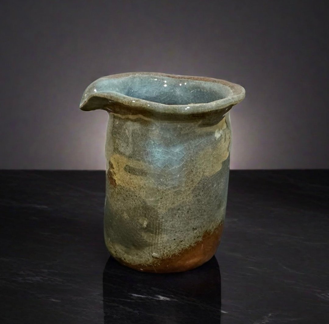 海蓝色手捏茶海 - 茶具/茶杯 - 陶 蓝色