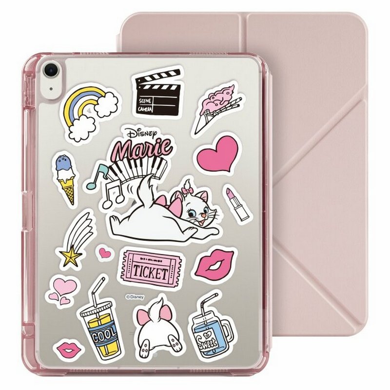 迪士尼玛丽猫 iPad Air 11/pro13可拆式防摔透明笔槽折套ipad - 平板/电脑保护壳 - 塑料 多色