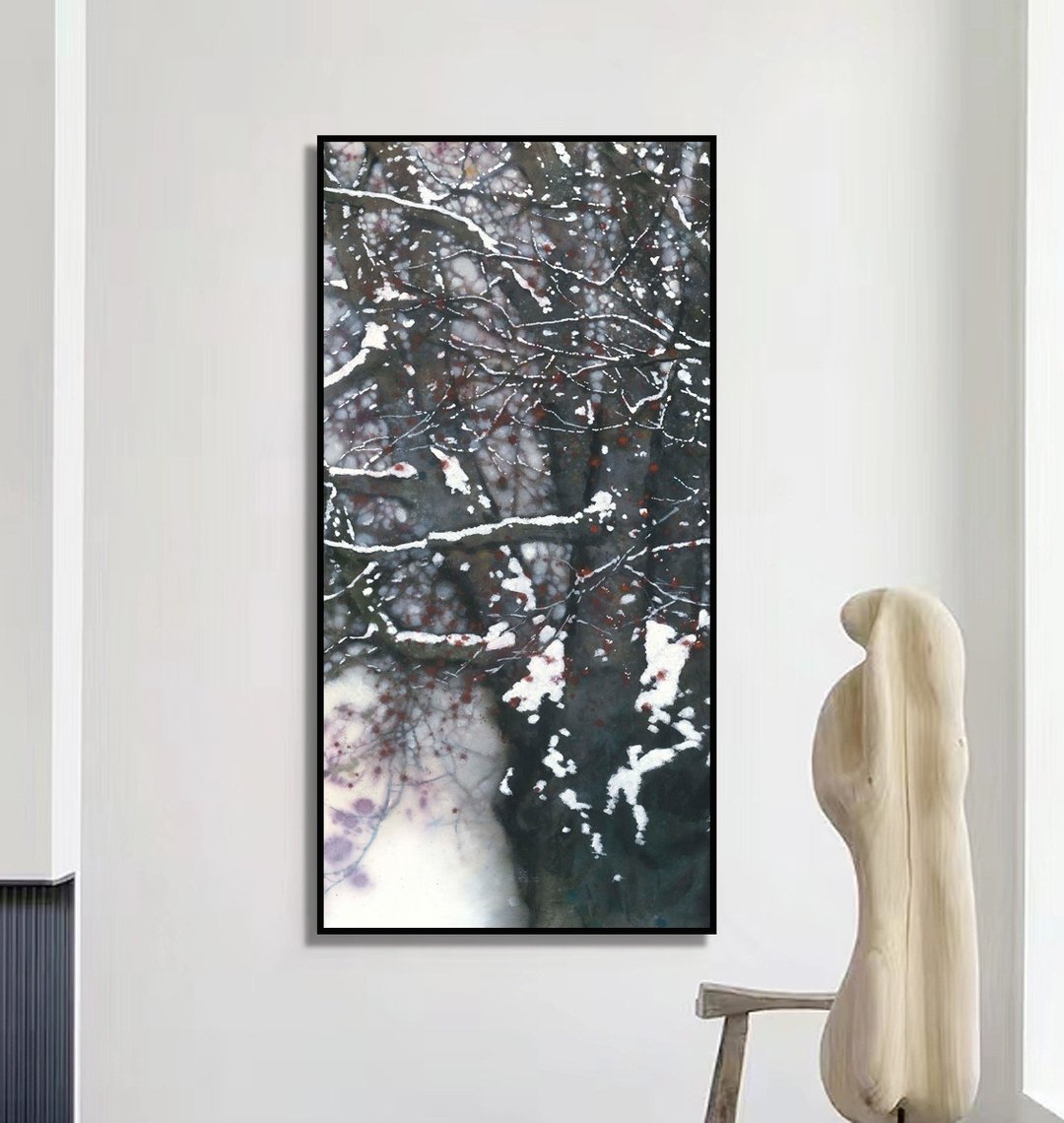 【瑞雪之冬】玄关走廊空间雪景树林艺术版画 艺术家林顺雄Sun Lin - 海报/装饰画/版画 - 其他材质 多色