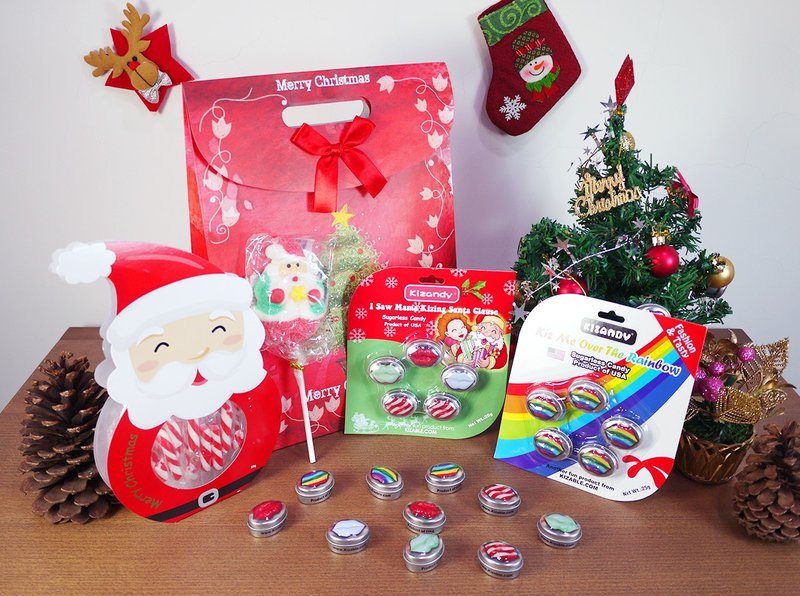 【Kizandy】魔幻迷唇浪漫圣诞A组 圣诞喜气红提袋 - 零食/点心 - 其他材质 红色