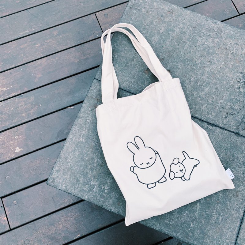 【Pinkoi x miffy】MIFFY与SNUFFY - 日常购物袋 DAILYTOTE / 815a.m - 侧背包/斜挎包 - 棉．麻 