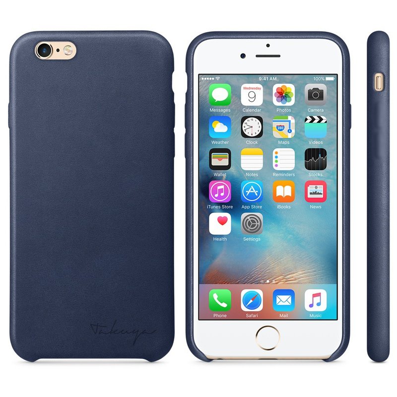名字订制 iPhone 皮套 蓝色 iPhone 8 / 7 / 6 / 6s / Plus - 手机壳/手机套 - 真皮 蓝色