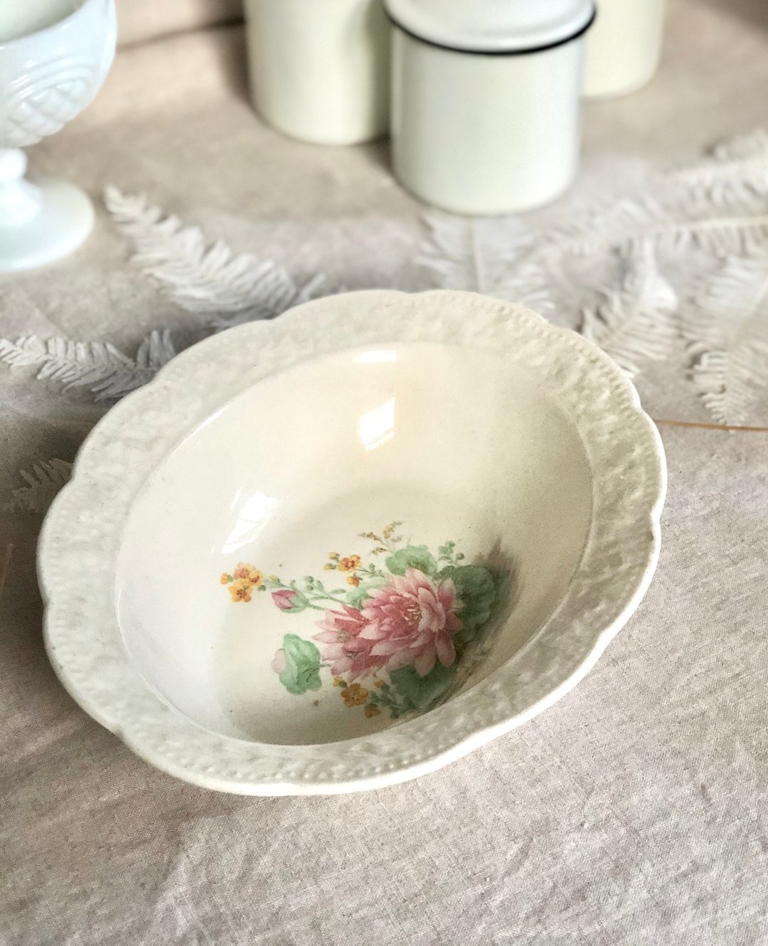 Antique 美国制1938年陶瓷椭圆大碗 serving bowl - 碗 - 瓷 