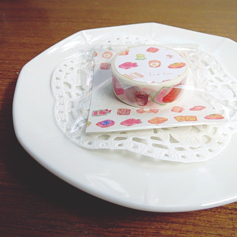 【插画纸胶带】好多吐司-15mmx10M - 纸胶带 - 纸 橘色