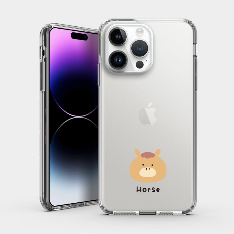 【定制化礼物】马 文字 IPHONE 保护壳 透明手机壳 PU005 - 手机壳/手机套 - 塑料 透明