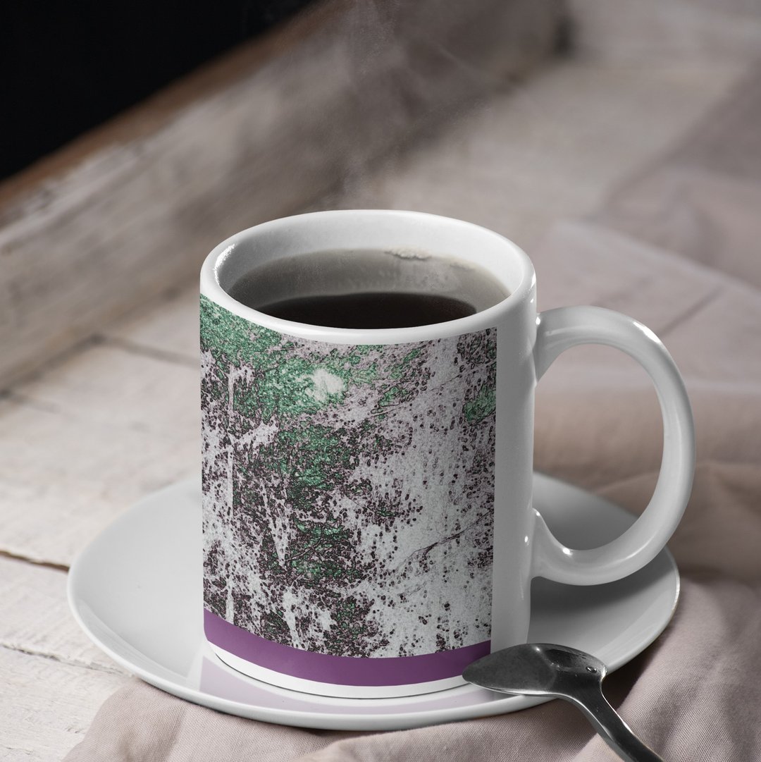 Forest Ceramic 248ml Coffee Cup Mug - 咖啡杯/马克杯 - 其他材质 绿色
