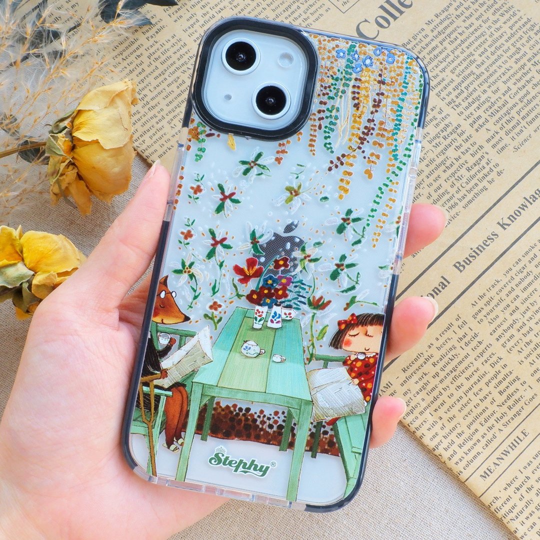 【定制化】iPhone 15双层包胶透明手机壳 _附赠手机壁纸 - 手机壳/手机套 - 塑料 