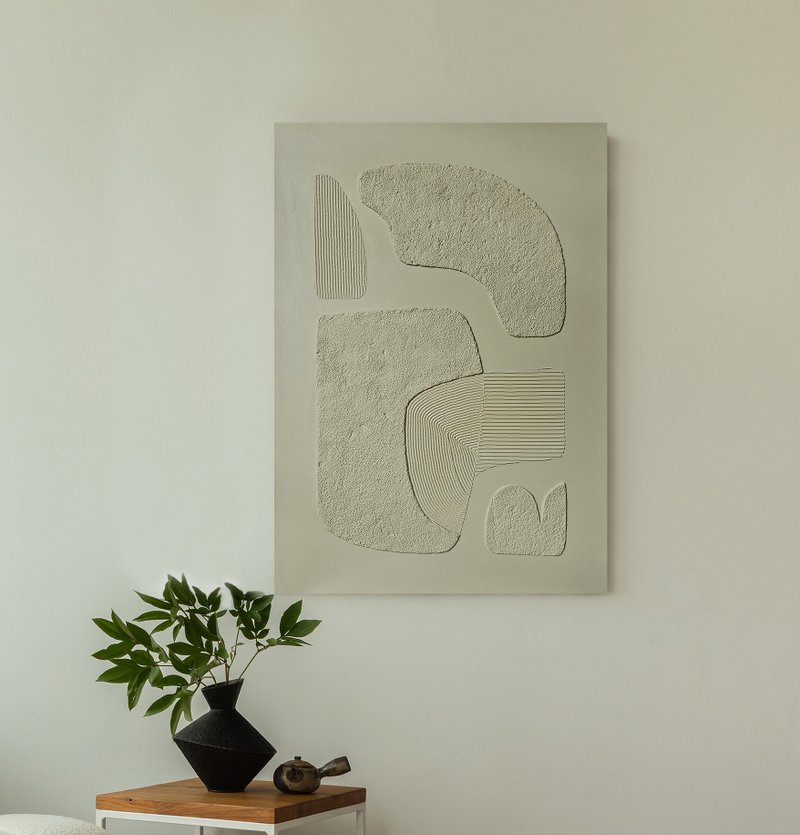 纹理墙面艺术 | 纹理艺术 | 纹理艺术 | 纹理绘画 | 鼠尾草湾 2 - 墙贴/壁贴 - 棉．麻 灰色