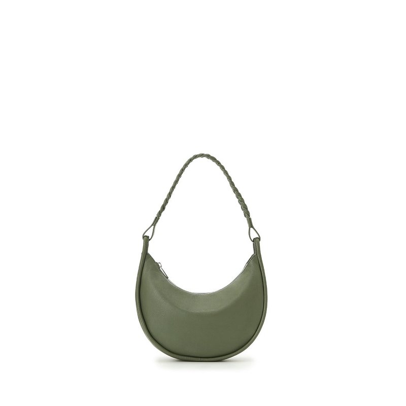 盈月 Round Moon 两用手提包-卡其绿 - 侧背包/斜挎包 - 真皮 绿色